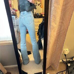 Abercrombie & Fitch Vintage Flare High Rise Jeans in Light